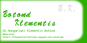 botond klementis business card